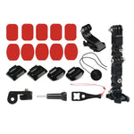 Conjunto de Montagem Fixa Multiarticulada para Capacete de Ciclismo com Fivela J-Hook, Adaptador e Parafuso para GoPro, Insta360, DJI e Outras Câmaras de Ação, Kit para Capacete de Ciclismo com Adaptador