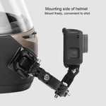 Conjunto de Montagem Fixa Multiarticulada para Capacete de Ciclismo com Fivela J-Hook, Adaptador e Parafuso para GoPro, Insta360, DJI e Outras Câmaras de Ação, Kit para Capacete de Ciclismo com Adaptador