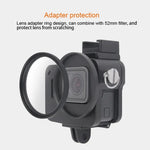 Estrutura CNC em Liga de Alumínio com Gaiola Protetora e Moldura de Segurança & Lente UV 52mm para GoPro HERO7 Black /6 /5, 52mm UV Preto