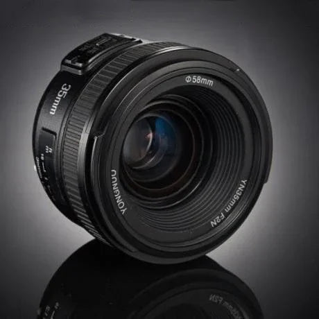 YONGNUO YN35MM F2N 1:2 Lente Fixa/Prime Grande Angular com Foco Automático/Manual para Câmaras DSLR Nikon, YN35MM F2N