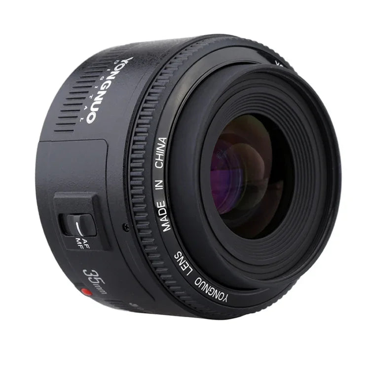 YONGNUO YN35MM F2N 1:2 Lente Fixa/Prime Grande Angular com Foco Automático/Manual para Câmaras DSLR Nikon, YN35MM F2N