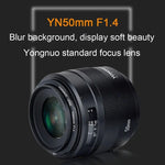 YONGNUO YN50MM F1.4C Lente de Grande Abertura com Foco Automático para Canon, N50MM F1.4C