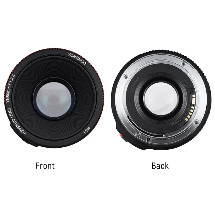 YONGNUO YN50MM F1.8C II Lente com Foco Automático para Canon EF Mount Nova Lente, YN50MM F1.8C II