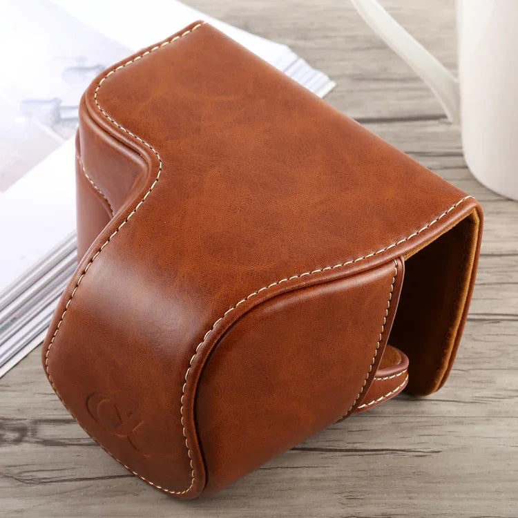 Capa de Corpo Inteiro em Pele PU para Câmara com Alça para Sony A6300, Para Sony A6300