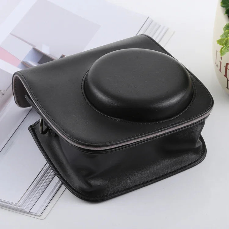Estojo de Couro PU Estilo Retro para Câmara Corpo Inteiro com Alça para FUJIFILM instax mini 9 / mini 8+ / mini 8, Para FUJI mini 9, Para FUJI mini 9