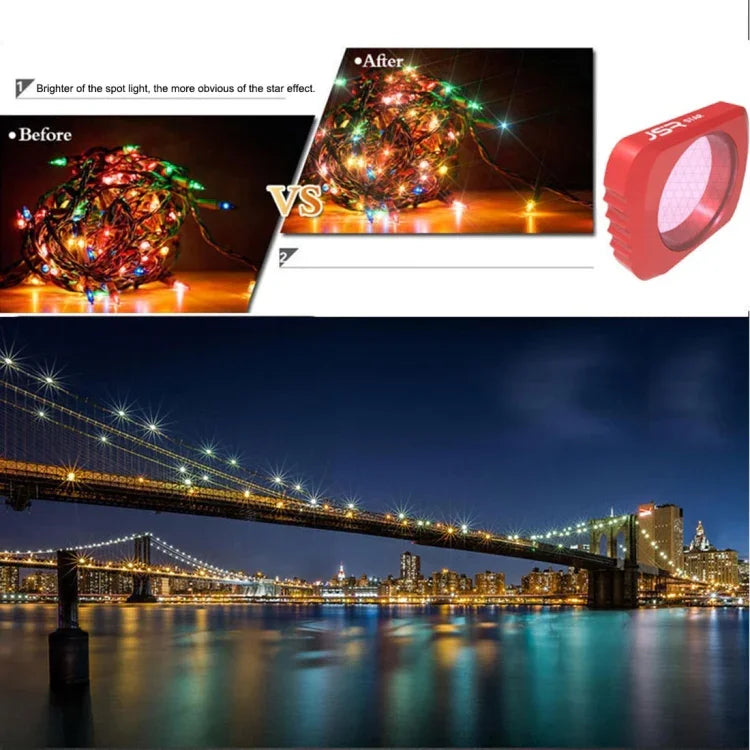 Filtro Estrela HD Slim Point line para DJI OSMO Pocket, Filtro Estrela
