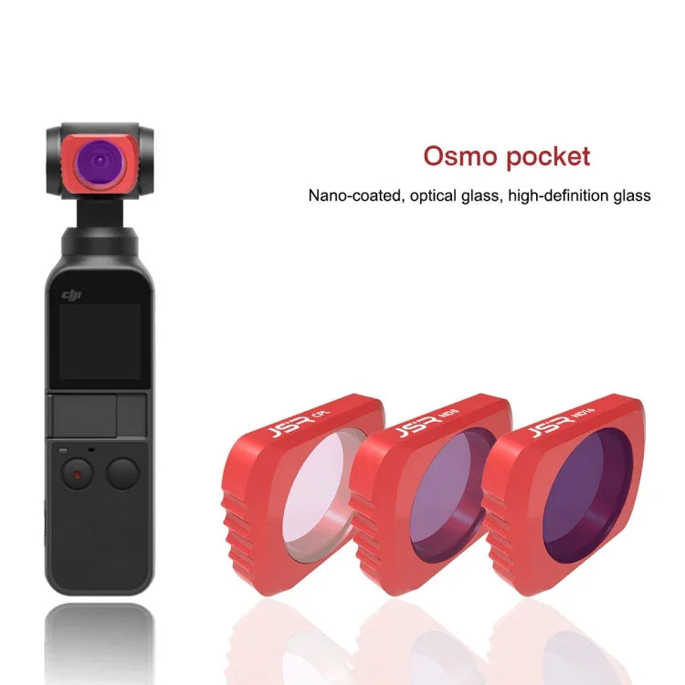 Filtro de Lente 3 em 1 Slim HD CPL & ND8 & ND16 para DJI OSMO Pocket, CPL+ND8+ND16