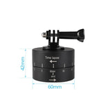Adaptador de Cabeça de Tripé Estabilizador com Rotação Automática de 360 Graus e Time Lapse de 60 Minutos para GoPro, 60 Minutos