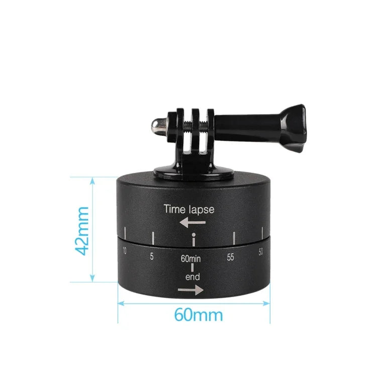 Adaptador de Cabeça de Tripé Estabilizador com Rotação Automática de 360 Graus e Time Lapse de 60 Minutos para GoPro, 60 Minutos