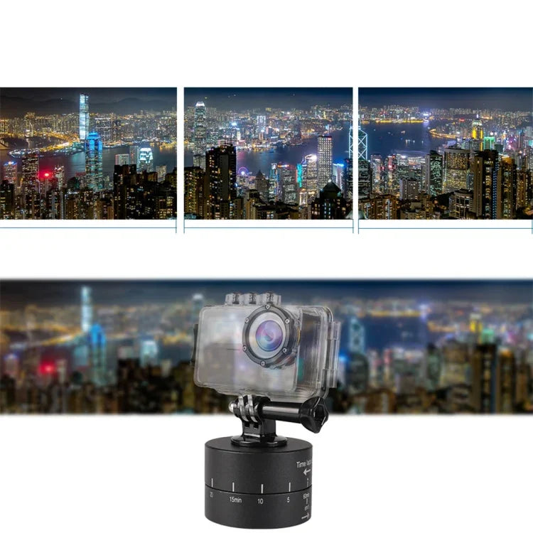 Adaptador de Cabeça de Tripé Estabilizador com Rotação Automática de 360 Graus e Time Lapse de 60 Minutos para GoPro, 60 Minutos