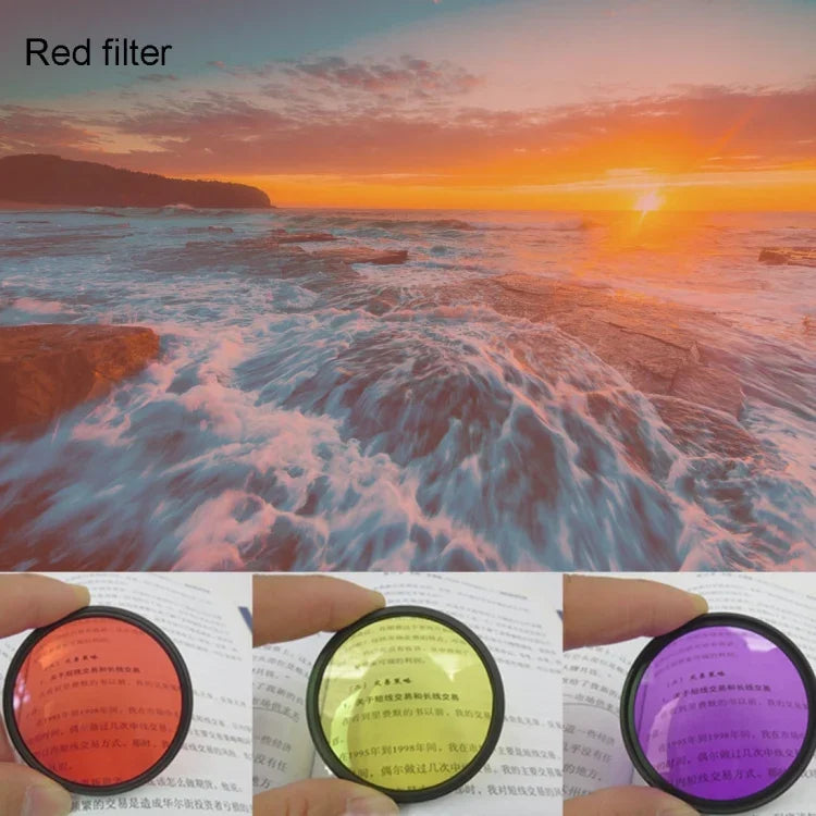 JUNESTAR Filtro de Lente Profissional 7 em 1 37mm (CPL + UV + ND4 + Vermelho + Amarelo + FLD / Roxo) & Tampa Protetora para GoPro HERO4 / 3+ / 3 Câmera de Ação Desportiva, 7 em 1