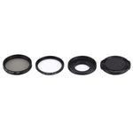 JUNESTAR Filtro de Lente Profissional 4 em 1 40.5mm (CPL + UV) & Anel Adaptador de Caixa Impermeável & Tampa Protetora de Lente para GoPro HERO4 / 3+ / 3 Câmara de Ação, Filtro 4 em 1 40.5mm
