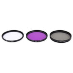 Filtro de Lente Profissional 3 em 1 58mm JUNESTAR (CPL + UV + FLD / Roxo) para Câmara de Ação GoPro & Xiaomi Xiaoyi Yi, 3 em 1