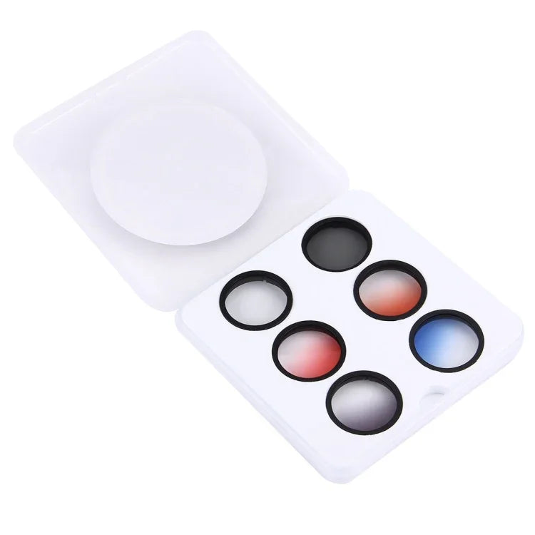 Filtro de Lentes Profissional 6 em 1 JUNESTAR 34mm (CPL + UV + Vermelho Gradual + Laranja Gradual + Azul Gradual + Cinzento Gradual) para DJI Phantom 3 & 4