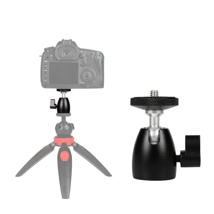 Cabeça de Bola Metálica Panorâmica com Rotação de 360 Graus Q39 para Câmaras DSLR e Digitais, Q39