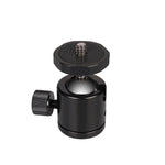 Cabeça de Bola Metálica Panorâmica Mini com Rotação de 360 Graus para Câmaras DSLR e Digitais, Vermelho, Preto, Azul