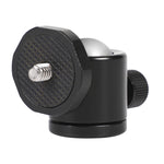 Cabeça de Bola Metálica Panorâmica Mini com Rotação de 360 Graus para Câmaras DSLR e Digitais, Vermelho, Preto, Azul