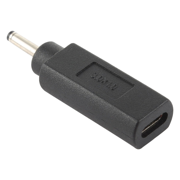 Adaptador conector USB-C / Type-C fêmea para plugue macho 3.0 x 1.0mm, 3.0 x 1.0mm
