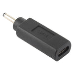 Adaptador conector USB-C / Type-C fêmea para plugue macho 3.0 x 1.0mm, 3.0 x 1.0mm