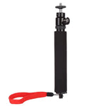 Selfie Stick Universal 360 graus com Corda Vermelha para GoPro, Telemóvel, Câmaras Compactas com Furo Rosqueado 1/4, Comprimento: 210mm-525mm, Comprimento: 21-52cm