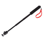 Selfie Stick Universal 360 graus com Corda Vermelha para GoPro, Telemóvel, Câmaras Compactas com Furo Rosqueado 1/4, Comprimento: 210mm-525mm, Comprimento: 21-52cm