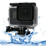 Caixa Subaquática Impermeável para Mergulho até 60m para GoPro HERO6 /5 Black com Ecrã Tátil, Porta Traseira & Filtro / Suporte Básico com Fecho & Parafuso, Sem Necessidade de Desmontar a Lente, Impermeável 60m