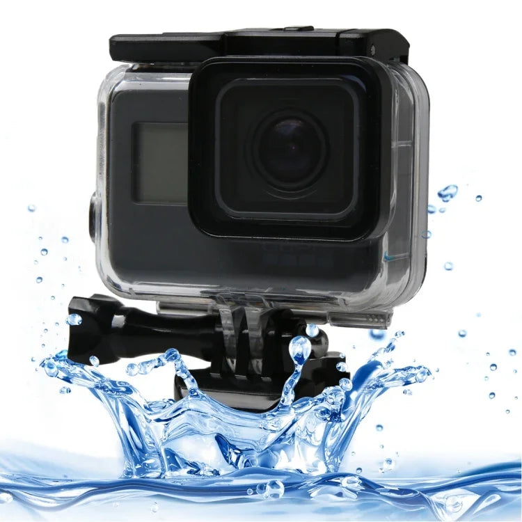 Caixa Subaquática Impermeável para Mergulho até 60m para GoPro HERO6 /5 Black com Ecrã Tátil, Porta Traseira & Filtro / Suporte Básico com Fecho & Parafuso, Sem Necessidade de Desmontar a Lente, Impermeável 60m