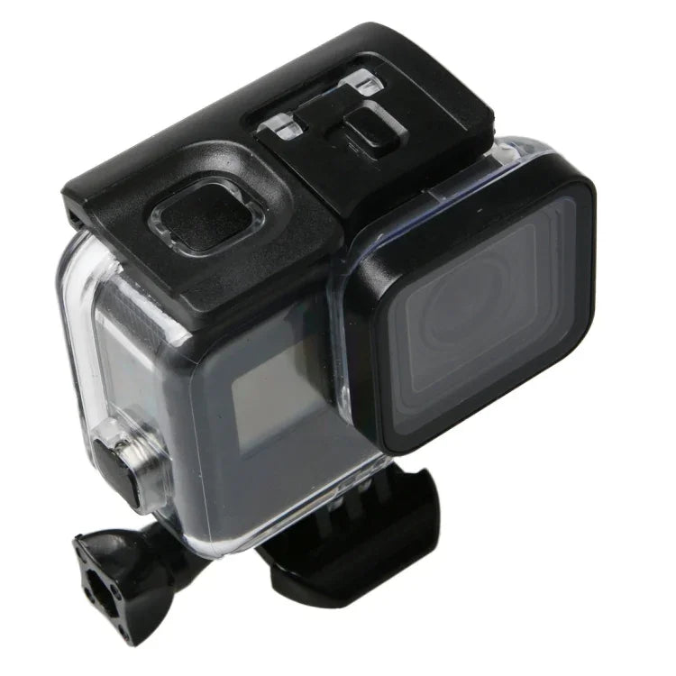 Caixa Subaquática Impermeável para Mergulho até 60m para GoPro HERO6 /5 Black com Ecrã Tátil, Porta Traseira & Filtro / Suporte Básico com Fecho & Parafuso, Sem Necessidade de Desmontar a Lente, Impermeável 60m