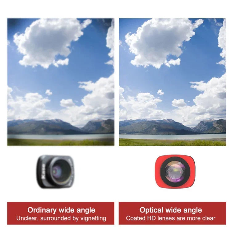 Conjunto de Filtros de Lente Super Grande Angular 5 em 1 JSR CR 12.5X Macro + CPL + Estrela + ND16 para DJI OSMO Pocket, Lente Macro + CPL + Estrela + ND16 + CR