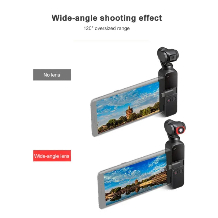 Conjunto de Filtros de Lente Super Grande Angular 5 em 1 JSR CR 12.5X Macro + CPL + Estrela + ND16 para DJI OSMO Pocket, Lente Macro + CPL + Estrela + ND16 + CR