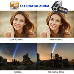 Câmara de Vídeo Digital 16.0 MP com Zoom Digital 16X HD 1280x720P e Ecrã LCD de 2.0 polegadas