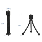 Mini Tripé de Secretária em Metal com Interface de Parafuso UNC1/4, Carga Máxima: 0.6kg, Mini Tripé de Secretária em Metal