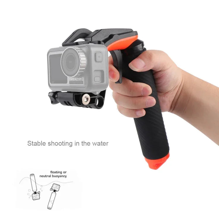 Disparador de Obturador + Punho Flutuante para Mergulho com Correia Ajustável Anti-perda, Parafuso e Chave para DJI Osmo Action, Disparador de Obturador+Punho
