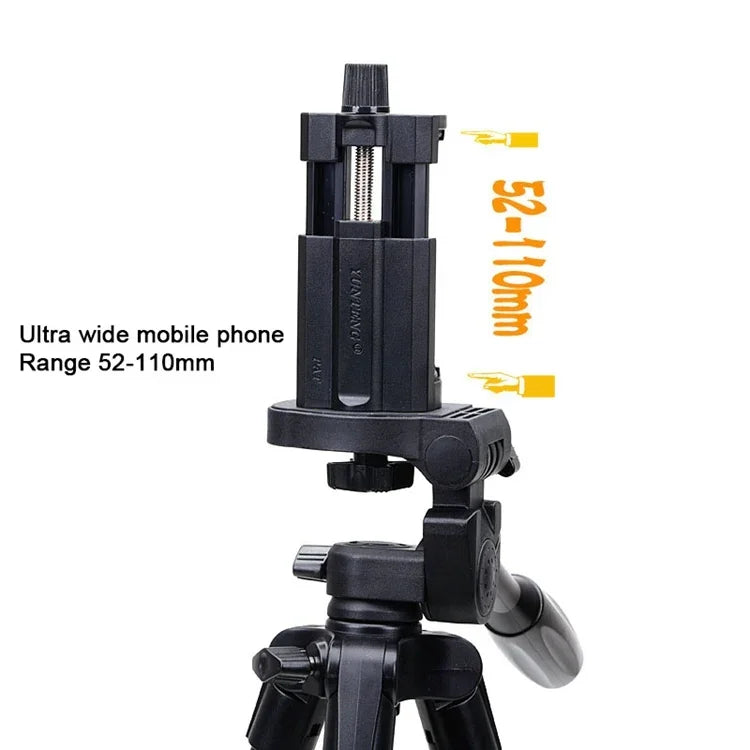 Tripé de Pernas em Liga de Alumínio e Magnésio YUNTENG VCT-5208RM com Controlo Remoto Bluetooth & Cabeça de Tripé & Suporte para Telemóvel para Câmara SLR & Smartphones, Altura: 125cm, VCT-5208