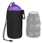 Bolsa para Lente de Câmara SLR Bolsa para Lente Micro Single Bolsa Interna para Lente Bolsa Impermeável Protetora com Reforço de Veludo, Diâmetro: 10cm, Altura: 18cm, Diâmetro: 10cm, Altura: 18cm