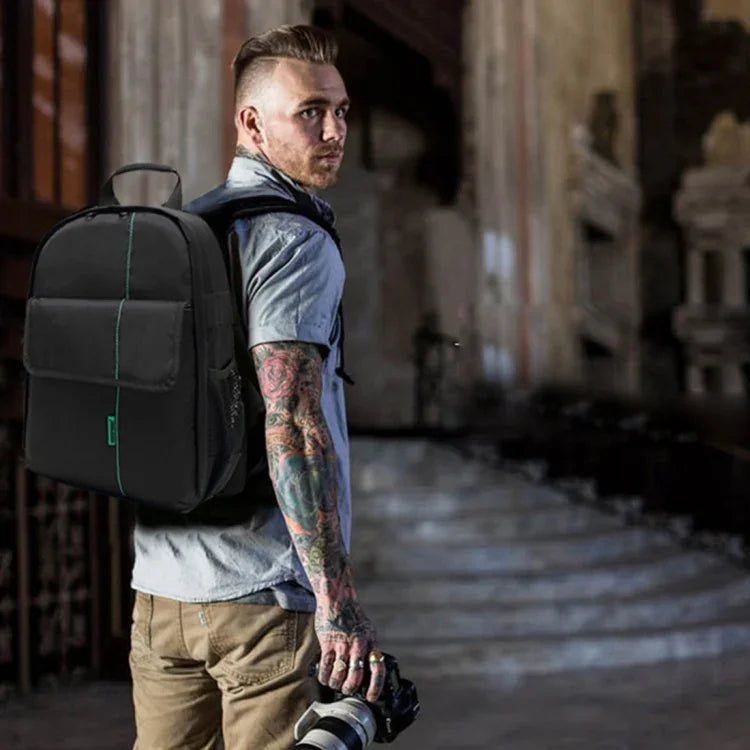 Mochila Desportiva Portátil Impermeável e Anti-riscos INDEPMAN DL-B013 Bolsa para Câmara, Telemóvel e Tablet para GoPro, SJCAM, Nikon, Canon, Xiaomi Xiaoyi YI, iPad, Apple, Samsung, Huawei, Tamanho: 26.5 * 12.5 * 33 cm