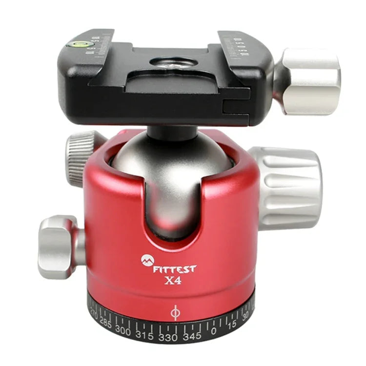 Cabeça de Bola Panorâmica FITTEST X4 com Baixo Centro de Gravidade e Alta Força de Bloqueio com Placa de Libertação Rápida para DSLR e Câmaras Digitais, Carga Máx 10kg, YT040 X4