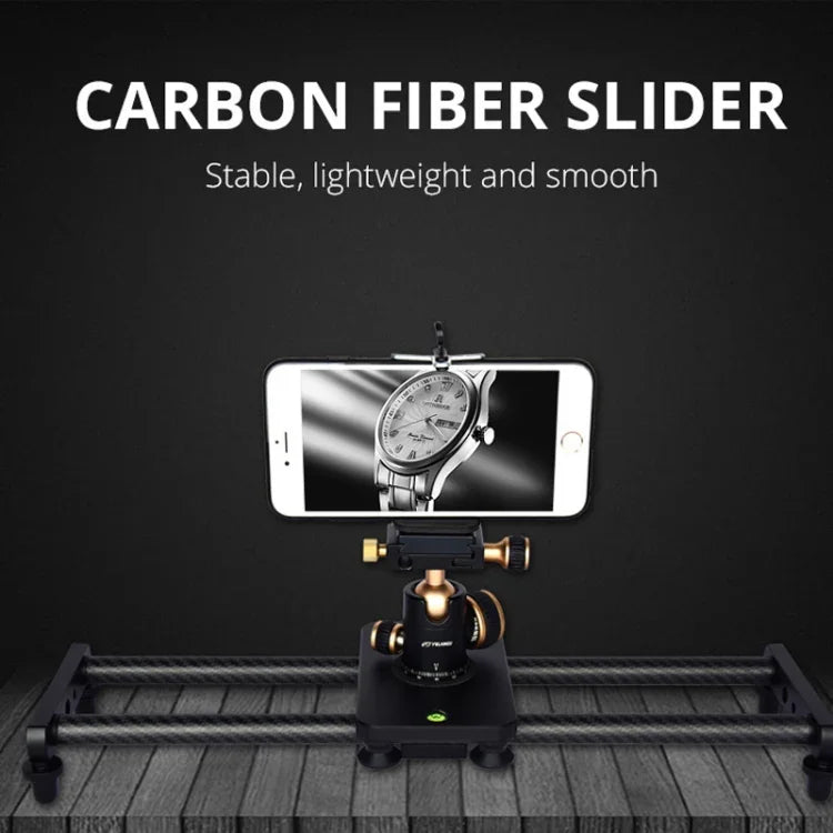 Trilho Deslizante de Fibra de Carbono YELANGU L40T de 40cm para Câmaras SLR / Vídeo, L40T 40cm