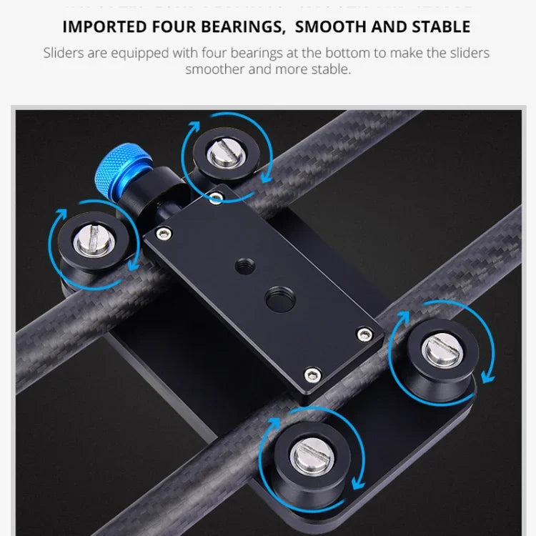 Trilho Deslizante de Fibra de Carbono YELANGU L40T de 40cm para Câmaras SLR / Vídeo, L40T 40cm