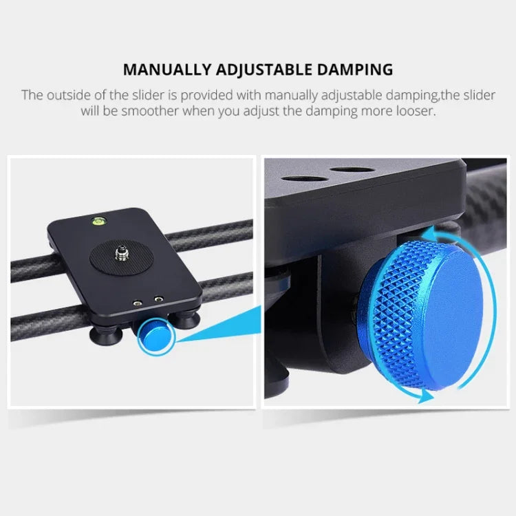 Trilho Deslizante de Fibra de Carbono YELANGU L40T de 40cm para Câmaras SLR / Vídeo, L40T 40cm