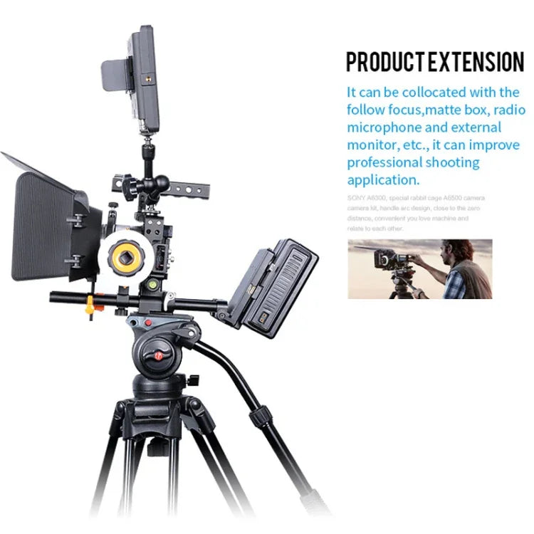 Gaiola de Vídeo para Câmara YELANGU C6, Estabilizador para Sony A6000 / A6300 / A6500 / A6400, Estabilizador