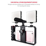 Estrutura Plástica para Smartphone YLG0901B para Vlogging, Transmissão ao Vivo, Filmagem, Gravação, Suporte Estabilizador para iPhone, Galaxy, Huawei, Xiaomi, HTC, LG, Google e Outros Smartphones, YLG0901B