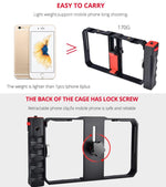 Estrutura Plástica para Smartphone YLG0901B para Vlogging, Transmissão ao Vivo, Filmagem, Gravação, Suporte Estabilizador para iPhone, Galaxy, Huawei, Xiaomi, HTC, LG, Google e Outros Smartphones, YLG0901B
