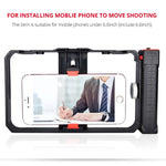 Estrutura Plástica para Smartphone YLG0901B para Vlogging, Transmissão ao Vivo, Filmagem, Gravação, Suporte Estabilizador para iPhone, Galaxy, Huawei, Xiaomi, HTC, LG, Google e Outros Smartphones, YLG0901B