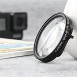 RUIGPRO para GoPro HERO 7/6 /5 Filtro de Lente de Aproximação Profissional 52mm 10X com Anel Adaptador de Filtro e Tampa de Lente, Lente de Aproximação 10X