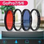Filtro de Lente ND4 Profissional RUIGPRO para GoPro HERO 7/6 /5 52mm com Anel Adaptador de Filtro & Tampa de Lente, Filtro ND4