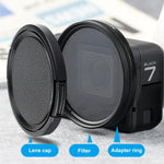 Filtro de Lente ND4 Profissional RUIGPRO para GoPro HERO 7/6 /5 52mm com Anel Adaptador de Filtro & Tampa de Lente, Filtro ND4
