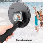 Capa Transparente RUIGPRO para Lente de Câmara de Mergulho Subaquático com Empunhadura Flutuante para DJI Osmo Action, Osmo Action