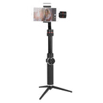 AFI V5 Estabilizador Gimbal de Alumínio Sem Escovas de 3 Eixos para Mão com Suporte para Tripé e Luz de Preenchimento para Smartphones até 6 polegadas, Suporta Rastreamento Facial