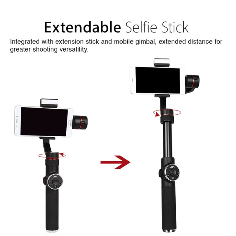 AFI V5 Estabilizador Gimbal de Alumínio Sem Escovas de 3 Eixos para Mão com Suporte para Tripé e Luz de Preenchimento para Smartphones até 6 polegadas, Suporta Rastreamento Facial